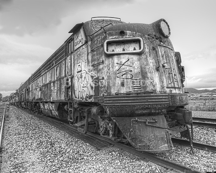 Ghost Train in Black & White