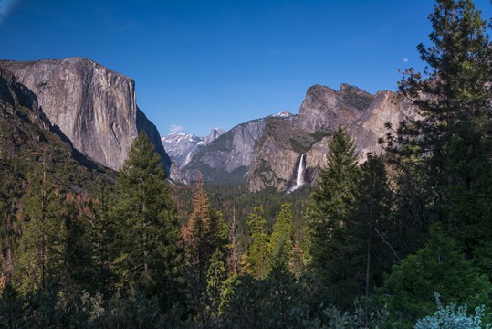 Moonrise over Yosemite Valley Tunnel View