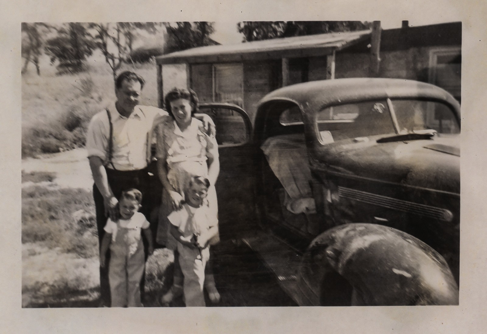 Mom, Dad, David and Les at home in Orem