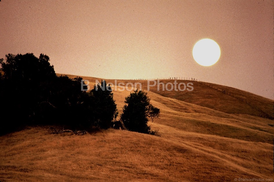 Moonrise over Sonoma Mountain