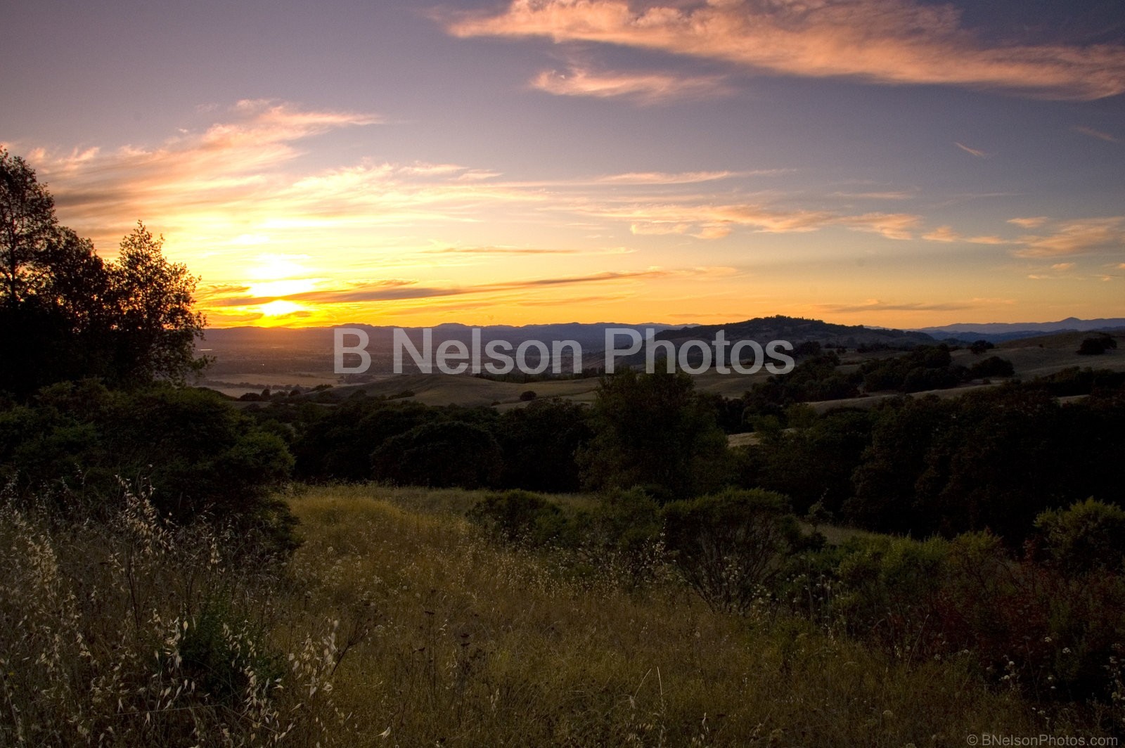 Sunset from Sonoma Mountain